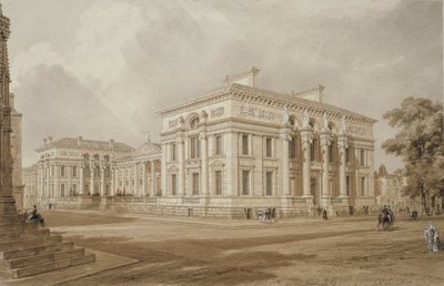 Südostansicht des Taylor-Gebäudes und der Universitätsgalerien von Frederick Mackenzie